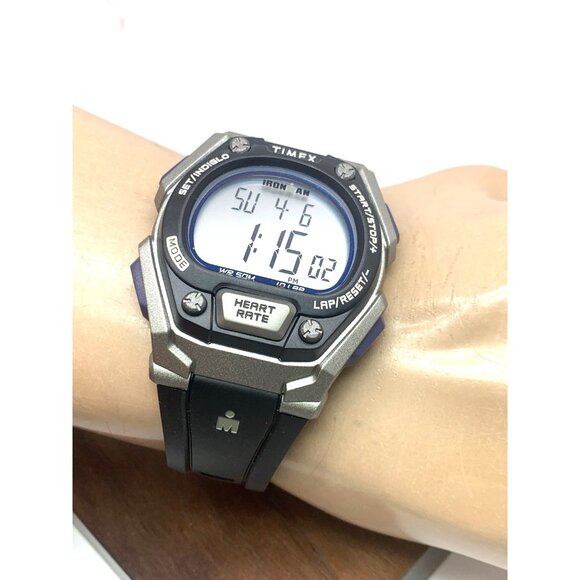 Timex Men's Watch TW5M51200 Ironman Quartz Digital Indiglo Black Rubber Band - Picture 6 of 15